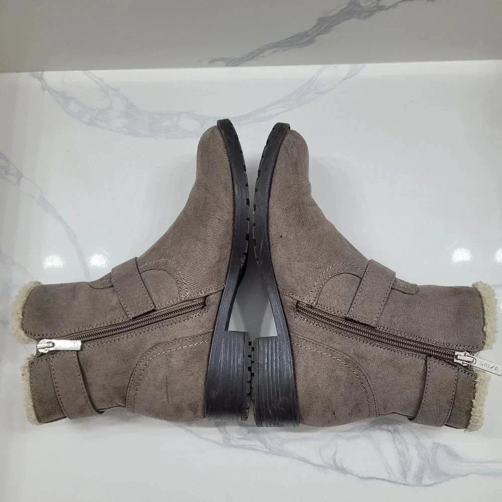 Unisa Taupe Fur Lined Ankle Bootie